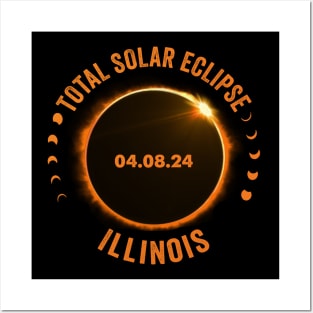 Illinois Total Solar Eclipse 2024 American Totality April 8 Posters and Art